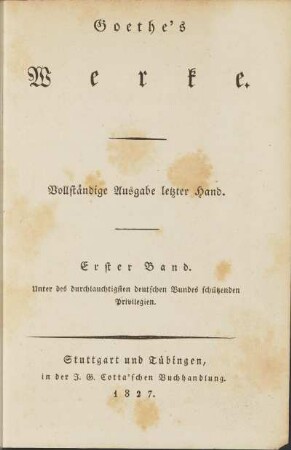 Erster Band: [...]