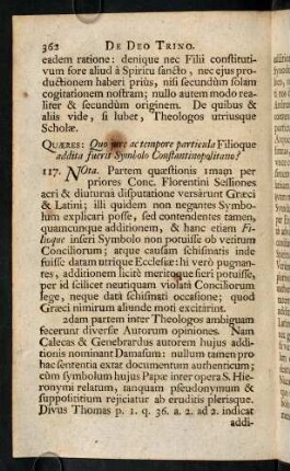 362-372, Quaeres: Quo jure ac tempore particula Filioque addita fuerit Symbolo Constantinopolitano?