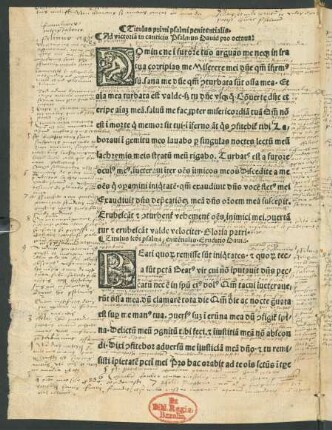 Titulus secundi psalmi penitentialis.