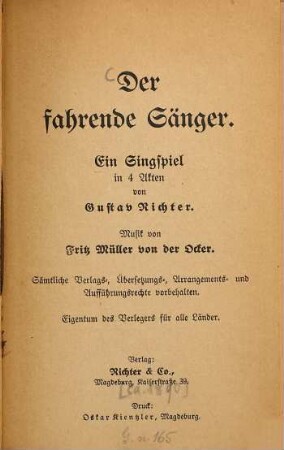 Der fahrende Sänger