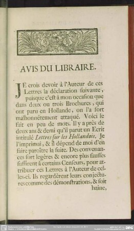 Avis Du Libraire