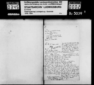 Gesuch des Schneiders Johann Georg Meinhold von Isar (Bayern) um Aufnahme in das württ. Staatsbürgerrecht zwecks bürgerlicher Niederlassung und Eheschließung in Waiblingen