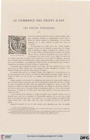 3: Le commerce des objects d'art et les ventes publiques, [4]