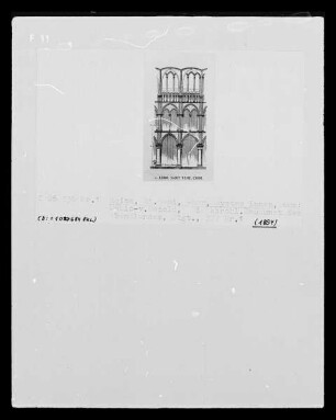 Ansicht Wandsystems im Chor der Kirche Saint-Rémi zu Reims