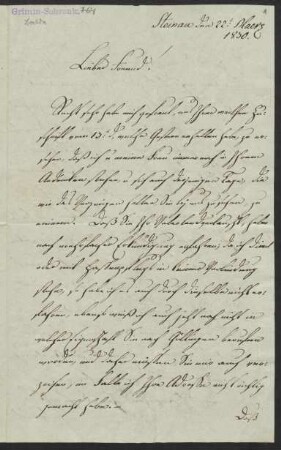 Brief an Wilhelm Grimm : 22.03.1830-15.01.1831