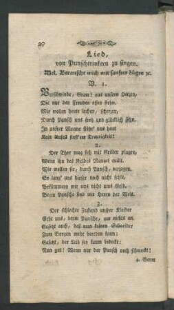 Lied, von Punschtrinkern zu singen