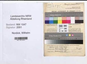 Entnazifizierung Wilhelm Nordick , geb. 21.11.1915 (Finanzbeamter)