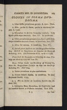 165-167, Codices in Forma Duodecima