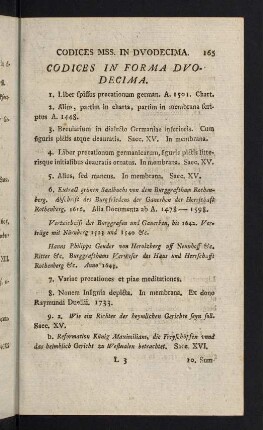 165-167, Codices in Forma Duodecima