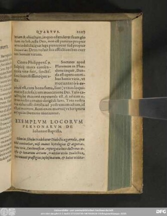 Exemplum Locorum Personarum De Iohanne Baptista.