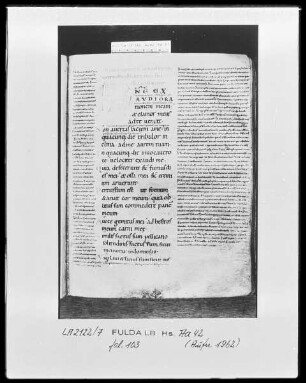 Psalmenkommentar — Initiale D, Folio 103recto