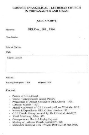 Church Council