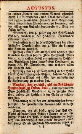 Hochfürstlich-Salzburgischer Kirchen- und Hof-Kalender, 1767