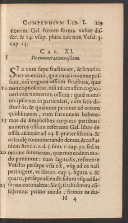 Cap. XI. De enumeratione oßium.