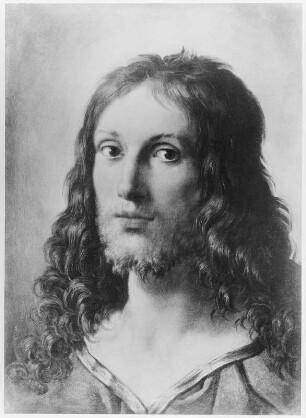Christuskopf : Annibale Carracci (1560-1609). Christuskopf. Kupfer; 0,51 x 0,38 m. Gemäldegalerie Alte Meister. Kriegsverlust