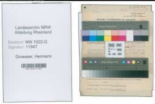 Entnazifizierung Hermann Groesser , geb. 09.07.1913 (Polizeibeamter)
