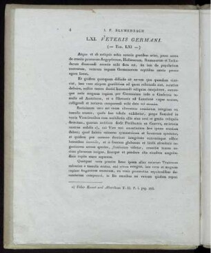 LXI. Veteris Germani. (Tab. LXI)