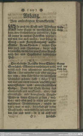 Anhang. Von ansteckenden Kranckheiten