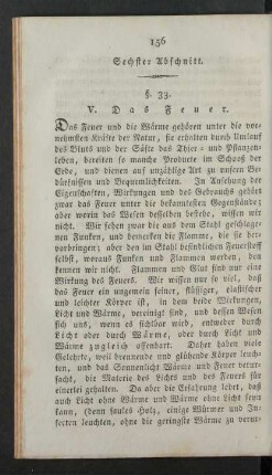 Sechster Abschnitt. V. Das Feuer.