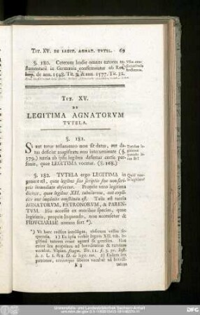Tit. XV. De Legitima Agnatorum Tutela.