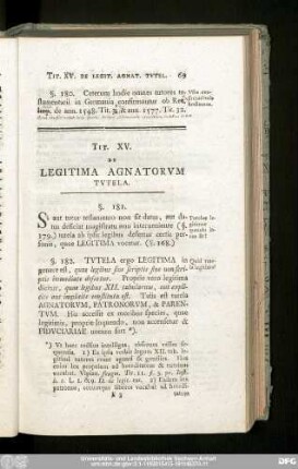 Tit. XV. De Legitima Agnatorum Tutela.