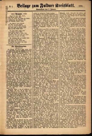 Zweite Ausgabe vom Samstag, den 01. Januar 1898.