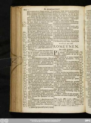 De Sendtbrief des Apostels Pauli aen den Romeynen.