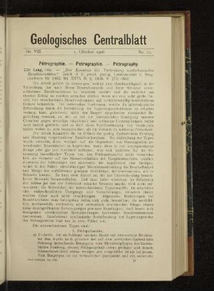 1. Oktober 1906 No. 11.