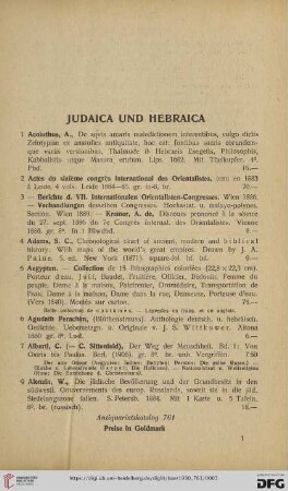 Judaica und Hebraica
