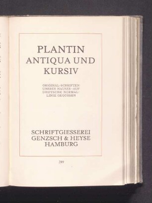 Plantin Antiqua und Kursiv
