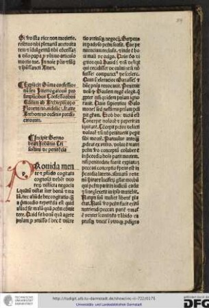 Explicit summa confessionum seu interrogatorium pro simplicibus confessoribus, editum ab archiepiscopo Florentino videlicet fratre Anthonino ordinis Predicatorum.