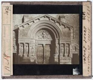 Arles: St. Trophime, Hauptportal (Stoedtner-Nr. 45570) vgl. Diabestellung durch Panofsky 1923, easy-DB ID # 62912 und # 62913