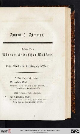 Zweytes Zimmer. Gemälde, Niederländischer Meister