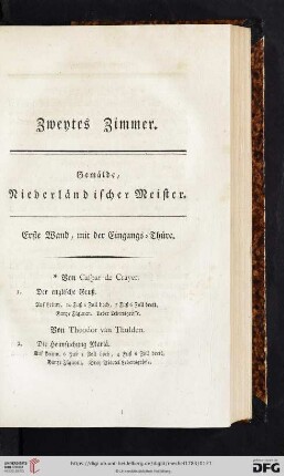 Zweytes Zimmer. Gemälde, Niederländischer Meister