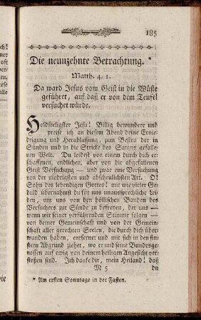 Die neunzehnte Betrachtung