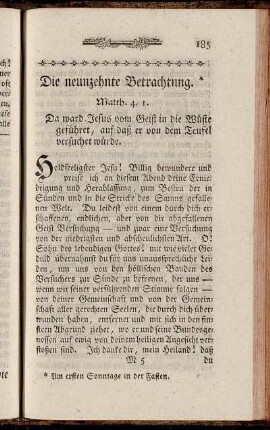 Die neunzehnte Betrachtung