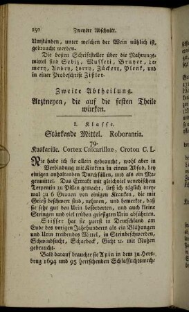 Zweyte Abtheilung. Arztneyen, die auf die festen Theile würken.