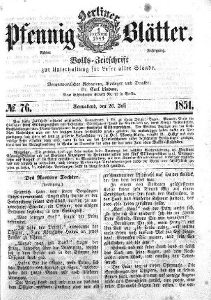No. 76, Sonnabend,den 26. Juli