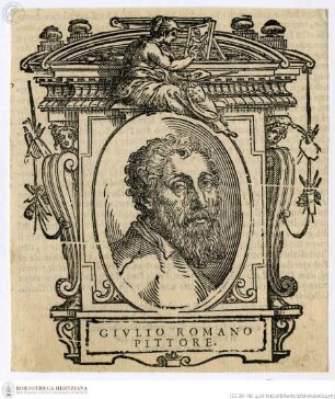 Giorgio Vasari: Delle vite de' più eccellenti pittori, scultori et architetti, In questa nuova edizione diligentemente reviste, ricorette, accresciute (...). Parte terza, Primo volume. Bologna: Evangelista Dozza, 1647, Giulio Romano, Porträt
