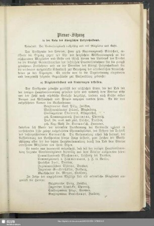 Plenar-Sitzung