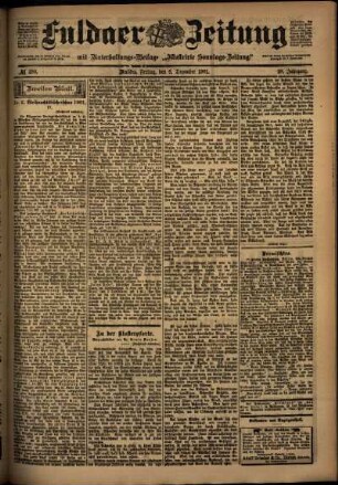 Zweite Ausgabe vom Freitag, den 06. Dezember 1901.
