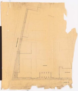 Reichsluftfahrtministerium, Berlin: Plattenbeläge und Einfassungen (Bürgersteige): Lageplan [1:200] (Fragment)