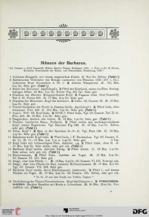 Münzen der Barbaren (Nr. 1-116)