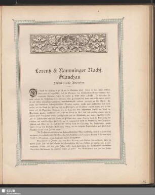 Lorentz & Ramminger Nachf. Glauchau Färberei und Appretur
