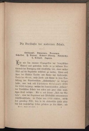 Die Vorläufer der modernen Schule.
