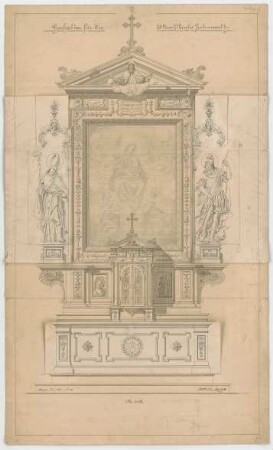 Müller, Josef Anton; Hohenwarth; Marktkirche - 1. Variante - Hochaltar (Ansicht)