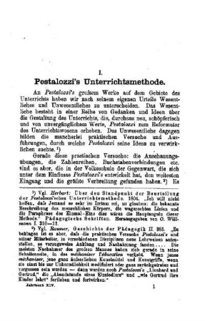 Pestalozzi's Unterrichtsmethode