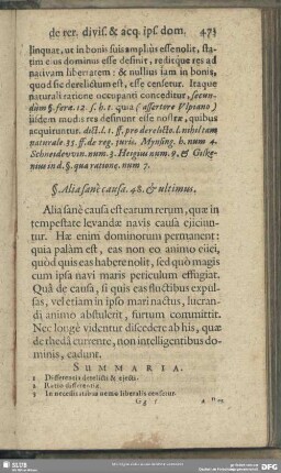 §. Alia sanè causa. 48. & ultimus