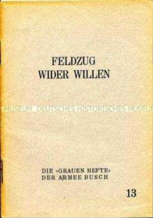 Heft aus der Reihe "Graue Hefte" der Armee Busch (Nr. 13)