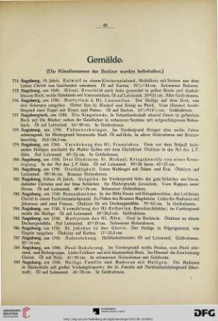 Gemälde (Nr. 774-867)